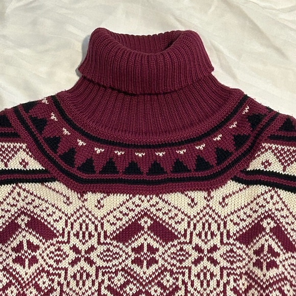 Vintage Holiday Christmas Turtleneck Sweater - S - Picture 4 of 7